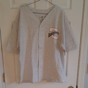 Mens Dale Earnhardt  Intimidators #3 Gray Baseball Jersey.